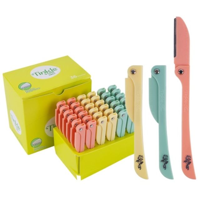 Tinkle Rose Eyebrow Razor Set of 36 Delicate Care Knife Self-sharpening