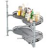 Brezelge Swing Right Blind Corner Kitchen Cabinet Pull Out Organizer for 36"Left