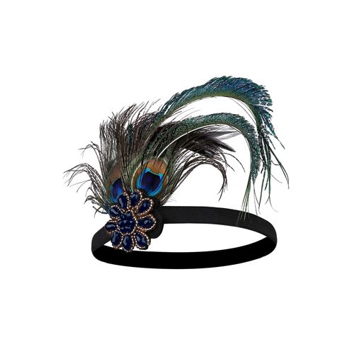 BABEYOND 1920s Flapper Headband Peacock Feather Headpiece Gatsby Accessories for Women Sequined Showgirl Headpiece (Style-3)…