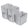 Cand 12-Pcs Large Plastic Stackable Storage Basket Organizer for Pantry, Shelves