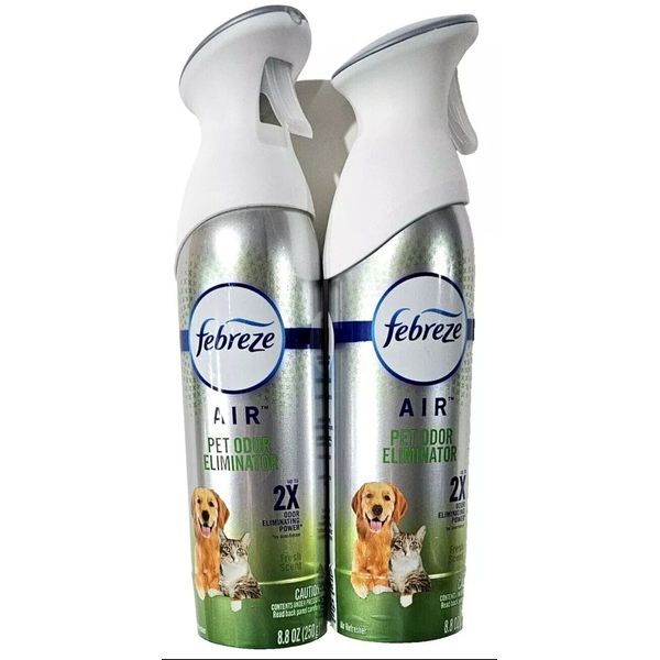 2 Pack Febreze Air Pet Odor Eliminator 2x Power 8.8oz Air Freshener NEW