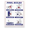 JED POOL TOOLS 90-100 18"x24" Pool Rules Sign - Durable Material