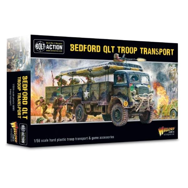 Warlord Games Bedford QLT Troop Transport - 1:56 / 28mm Plastic Scale Model Truck for Bolt Action Highly Detailed World War 2 Miniatures for Table-top Wargaming