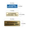 Standard AUTHORIZED PERSONNEL ONLY Wall or Door Sign - Secure Access Control - Easy Installation - Silver - Medium (2 Pack)