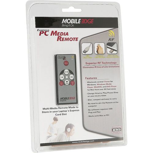 Mobile Edge Wireless PC Media Remote Control Compatible with Apple Mac and Compatible with Windows XP, Vista and Windows 7, USB Plug and Play, MEAPE3
