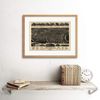 Wee Blue Coo Map Fort Worth Texas 1886 Framed Wall Art Print
