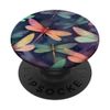 Cute Dragonfly Pattern Rainbow Dragonflies Design PopSockets Swappable PopGrip