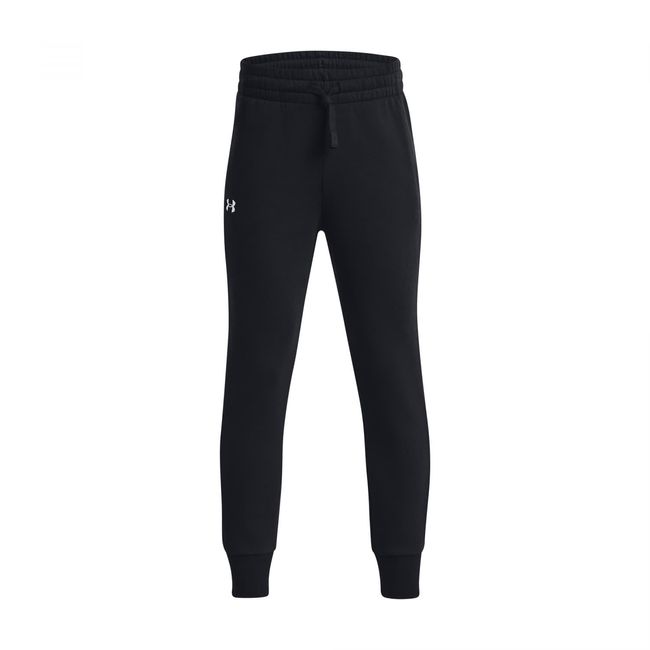 Under Armour Girls' Rival Fleece Joggers, (001) Black / / White, Medium