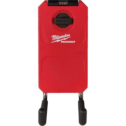 Milwaukee Packout Small Black/Red Plastic 9 in. L Straight Hook 25 lb 1 pk
