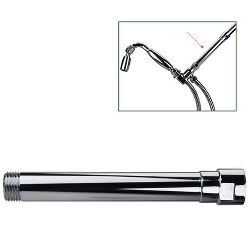 The E-Z REACH Solid Metal Shower Arm Extension, Shower Head Extender, Shower Extension Arm, Lowers Existing Shower Head/Handheld Shower Unit, Available Exclusively from High Sierra Showerheads- Chrome