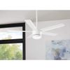 Merwry 52 in. Intergrated LED Matte White Ceiling Fan With Light And Remote