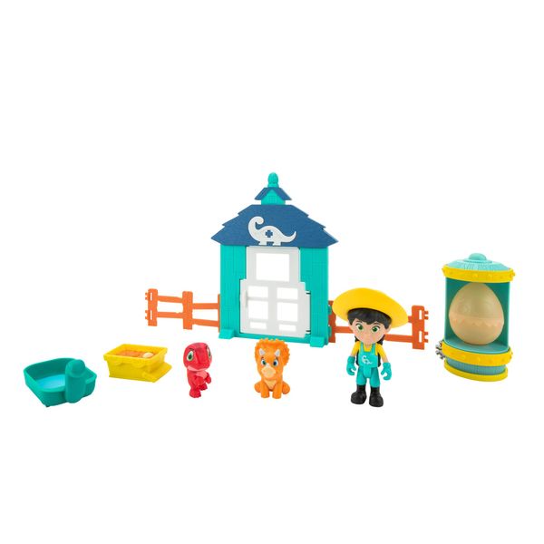 Dino Ranch Hatchery Adventure Set - Features Light Up Dino Egg Incubator, 3” Dino Rancher Min, Two Baby Dinos, Plus Six Accessories - Toys for Kids - Your Favorite Pre-Westoric Ranchers