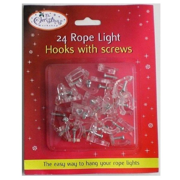 24 rope light hooks with screws C24