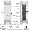 4Pack SOZULAMP 3 Way Light Switch with LED Night Light 15Amp 120/277Volt,Three Way Wall Switch, Automatic On/Off Sensor, White