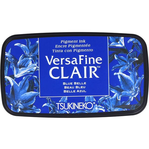 Tsukineko Belle Versafine Clair Ink Pad, Synthetic Material, Blue, 5.6 x 9.7 x 2.3 cm