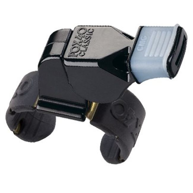 Fox 40 Classic CMG Official Finger Grip Whistle , Black