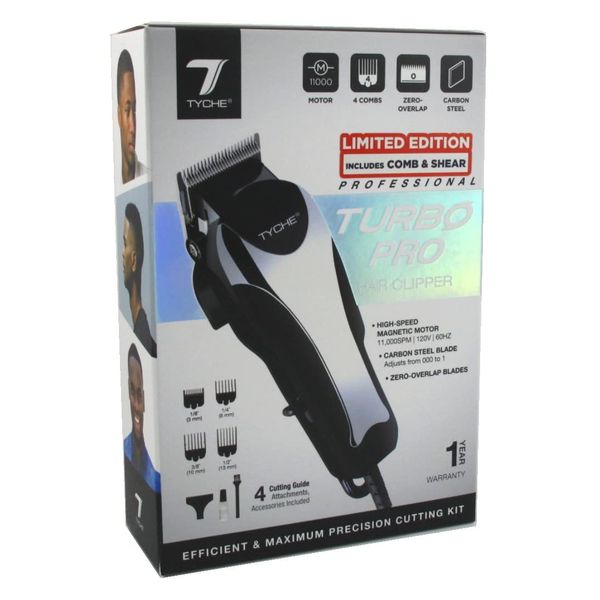 Tyche Turbo Pro Hair Clipper Kit 4 Attachments Included