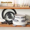 17Pcs Pots and Pans Set Non Stick, Ceramic Cookware Sets with Detachable Handle,