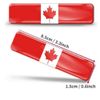 CANADA CANADIAN FLAG 3D EPOXY CAR EMBLEM SET (2) FLEXIBLE DURABLE WATERPROOF