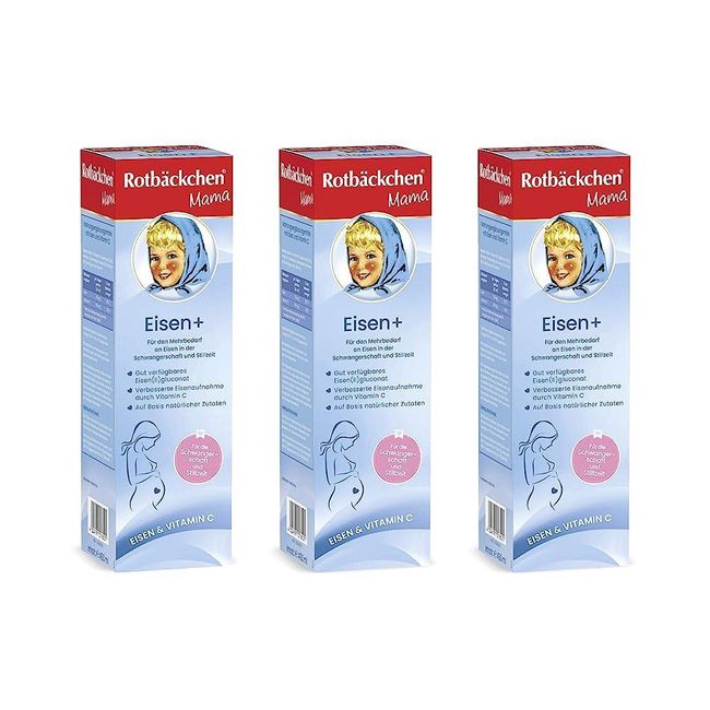 Rotbackchen Mama Eisen+ Pregnant Women 450ml 3 Bottles, 1 Set