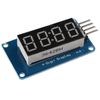 HALJIA 4-Digit 4-Segment Digital TM1637 LED Tube Clock Display Module with Brightness Adjustable Compatible with Arduino