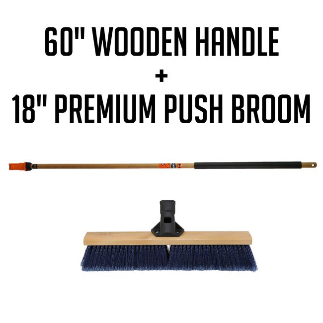 SWOPT Microfiber Wet Mop 60 Comfort Grip Wooden Handle Mop Head Provides Lint-Free Clean for Tile, Wood or Laminate Handle Interchangeable with Other