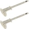 2x APUK Vernier Caliper Scale White Plastic Measuring Gauge Tool Ruler Precision