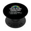 Color Blind Problems Blindness Test Eye Glasses Rainbow PopSockets Adhesive PopGrip