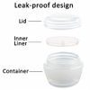 Alledomain 40pcs 5g/5ml Empty Cosmetic Sample Jars with 3Pcs Mini Spatulas & 42 Labels, Plastic Refillable Cream Lotion Storage Container Travel Pots with Lids & Inner Liners for Makeup Beauty Nails