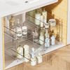 2 Tier Bathroom Storage Organizer, 2 Pack Clear under Sink Organizers Vanity ...