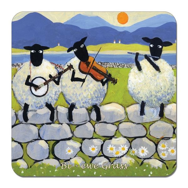 Bl-ewe Grass Coaster by Thomas Joseph - Funny Sheep