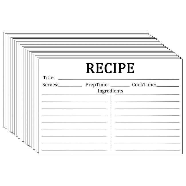 kitchen recipe cards 50PCS home recipe cards bridal recipe cards recipe note cards kitchen DIY cards double-sided recipe note cards