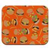 Hamburger Cheeseburger Pattern with Fries and Bacon Low Profile Thin Mouse Pad Mousepad