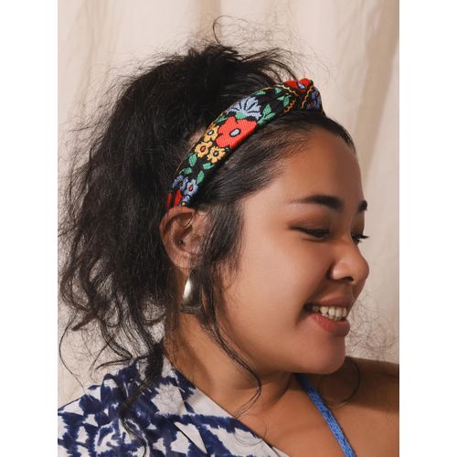MINACHI Bohemian Wide-Brimmed Floral Hairband, All-Match Face, Hair Accessories Ethnic Style for Women