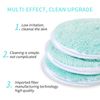 J.YANG Repeat Remover Pad, 10 Sheets of All-Skin Ultra Soft, Reusable Microfiber Matte Cleansing Cream Puffs (Lake Blue)