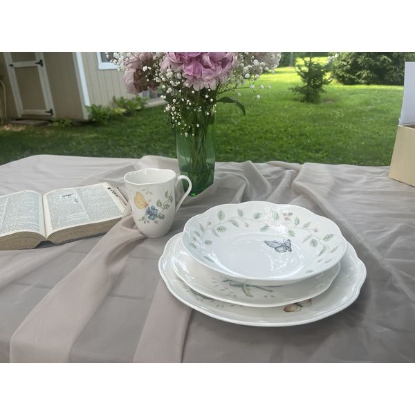 Butterfly Meadow Lenox 4 Piece Place Setting Dinnerware Set