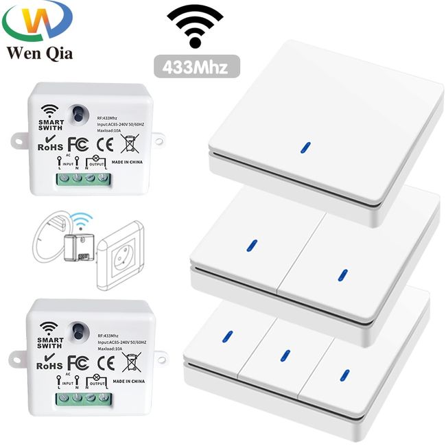 Smart Breaker Switch Module WiFi Remote WiFi Power Switch RF Remote Control  Receiver Wall Panel Transmitter Multi-Control - China Smart WiFi Module,  Light Switch Module