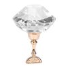 Household 4 Types Magnetic Nail Tip Practice Stand Base Alloy Holder Nail Art Display Stand Manicure Tool(Diamond white crystal + 1 base)