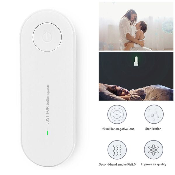 Pure Air-Negative Ion Air Purifier Mini Plug-in Portable for Home Office Smoke