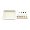 speed mao Simple Stylish Soap Tray Soap Case Rectangle White Silver