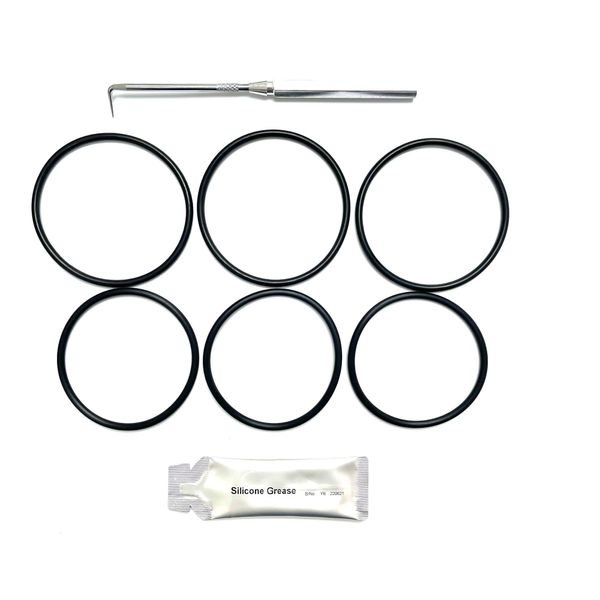 WY Paslode IM350 Nail Gun O'ring Seal Kit - Pack of 3 Top Seals, Pack of 3 Bottom Seals, Comes with O'ring Removal Tool & Silicone Grease