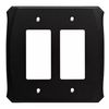 W34479-FB Double GFCI Decora Cover Plate Flat Black