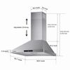 30in Wall Mount Kitchen Range Hood Vent 700CFM Stainless Steel Touch Control New
