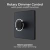 BG Electrical Intelligent Single Wall Dimmer Switch, 2 Way, Screwless Front Plate, Evolve, Matt Grey, 200W, PCDMG81B