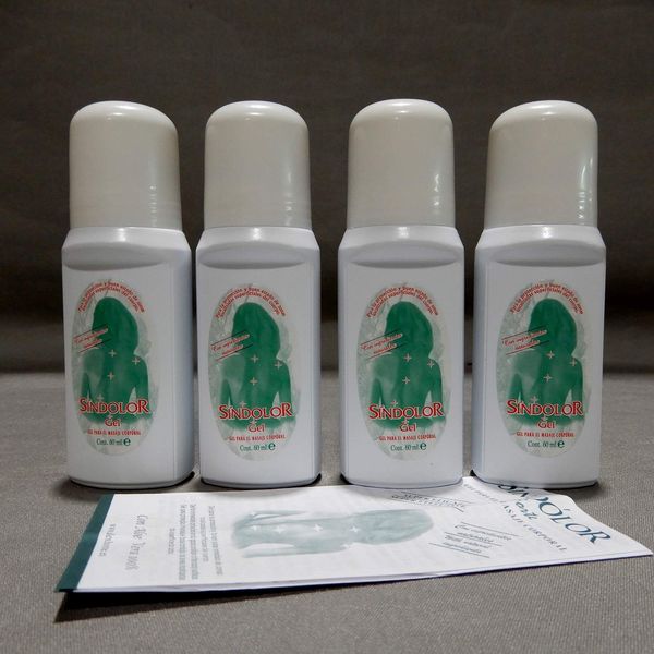 Sindolor Gel in Roll-on 60 ml, Immediate Effect. 4 Units Saving Pack