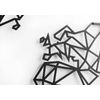 keluly World Map Steel Wall Decoration, Black
