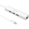 Micro Usb to Ethernet Lan Adapter With 3 Ports Usb Hub For Google Nexus Player,Tv Stick Streaming Device,Raspberry Pi Zero - White