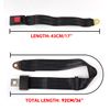 2Pack Universal Truck Car Lap Seat Belts 2 Point Adjustable Single Seat Lap