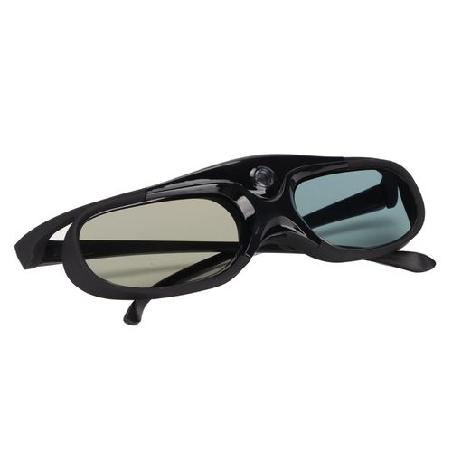 DLP Link 3D Glasses, Widely Compatible 144Hz 3D Active Shutter Glasses with USB Charging Cable for 3D Movies