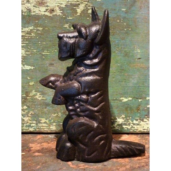 Cast Iron Metal Animal Pet Scottie Dog Door Stop Weight Home Garden Office Decor